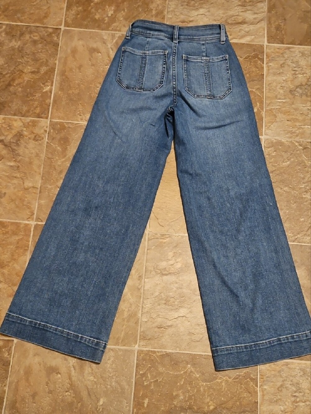 Cider Wide-Leg High-Rise Jeans in Blue Denim - Picture 2 of 4